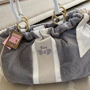 Juicy Couture Gray and White Women's Bag